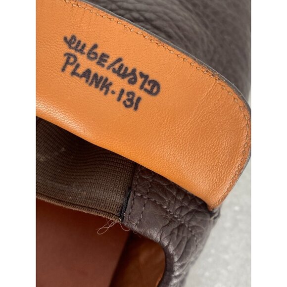 BALLY Brown Pebbled Leather Cowboy Driver Loafers Collapsable Shoes Sz 7 USA - Picture 12 of 16